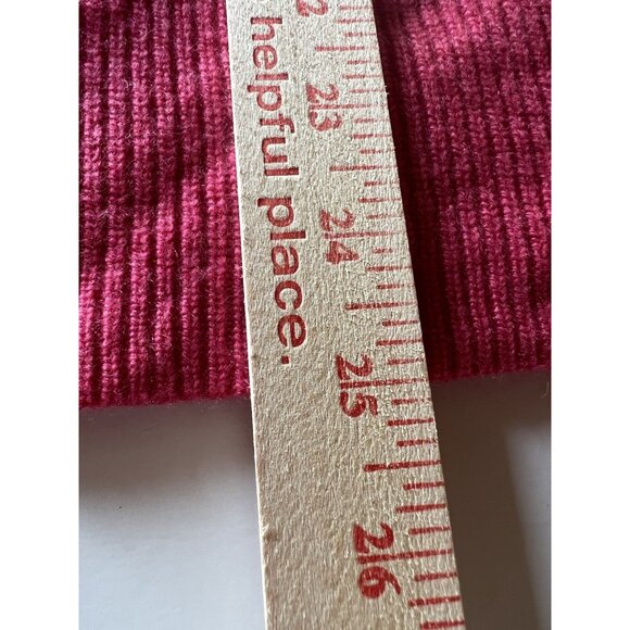 SUNDANCE pink v-neck ribbed cashmere sweater M boho preppy coquette - Picture 8 of 8